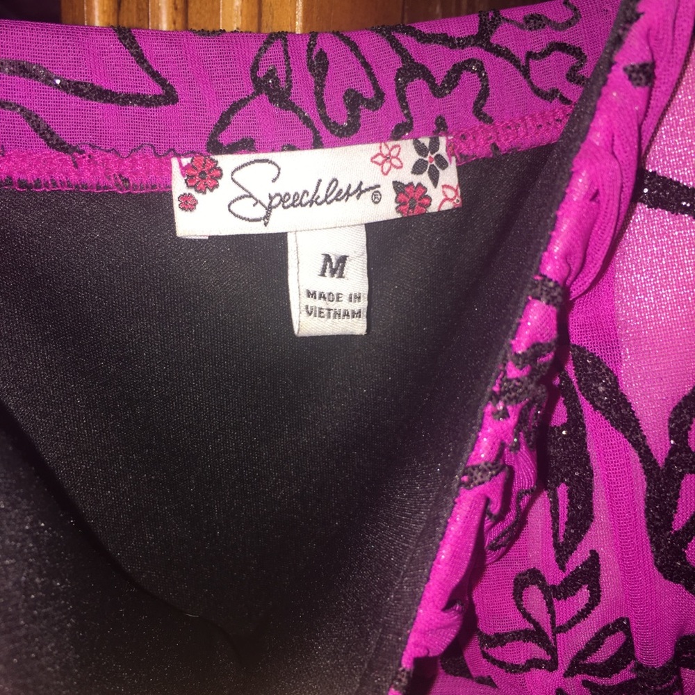 Pink and black dress, worn once, knee length